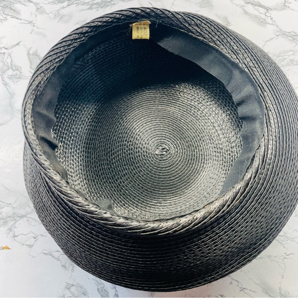 Vintage Black Woven Beret Newsboy Cap - Picture 9 of 9